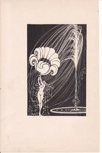 Elliott Dold B&W Print-Plate / "Nocturne XXXVIII "Nude Woman & Fountain" c1923 - Picture 1 of 1