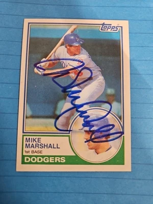 1983 Topps Signed Autographed Card Mike Marshall #324 Dodgers - Image 1 of 2