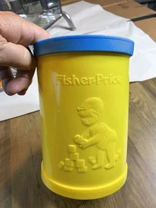 Vintage 1977 Toddler Fisher Price Shape Block Toy Sorter Container W/11 Shapes - Picture 1 of 11
