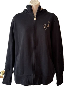 Bradford Exchange Women's Hoodie Size S Black Boston terrier Sweatshirt - Picture 1 of 8