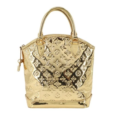 LOUIS VUITTON Monogram Miroir Lock it Hand Bag Gold M95450 Purse 90282927 - Image 1 of 4