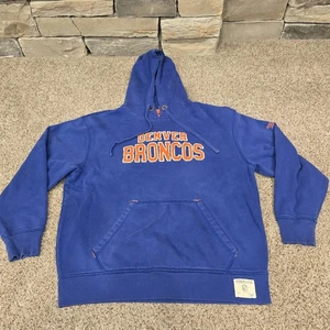 Vintage Denver Broncos NFL Pullover Hoodie Blue Mens Size L Gridiron Classic - Picture 1 of 7