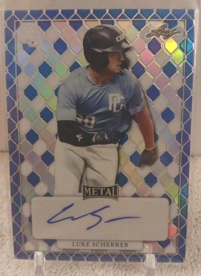 2022 Leaf Perfect Game National Showcase  Luke Scherrer Green Refractor Auto 7/8 - Image 1 of 2