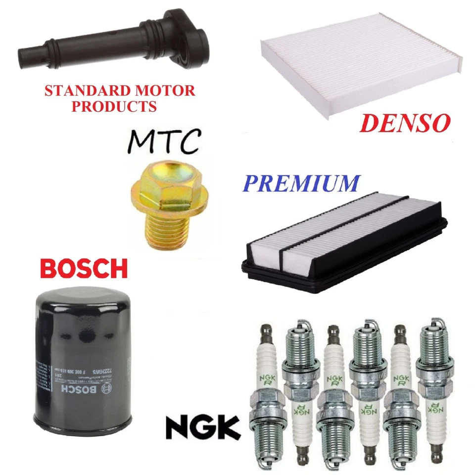 Tune Up Kit Filters PCV Valve Spark Plugs for Acura RL V6 3.5L 2005-2008 - Image 1 of 1