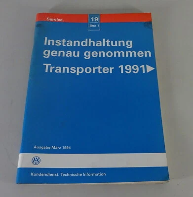 Manual De Taller Mantenimiento VW Transporter / Bus / Multivan T4 Desde 1991 - Imagen 1 de 3