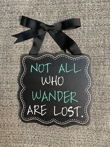 Not All Who Wander Are Lost Wood Decor - 6.75" Square - Picture 1 of 2