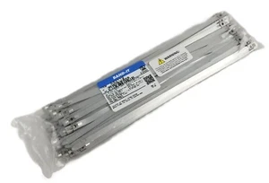 100 Band-It AS2119 Tielok Ties 304 Stainless Steel 10"x1/4"x.015" 250lb 300C NEW - Picture 1 of 4