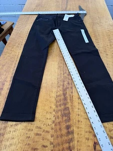 Uniglo Black Selvage Jeans Slim Fit 35x32 NEW TAGS S10 - Picture 1 of 6