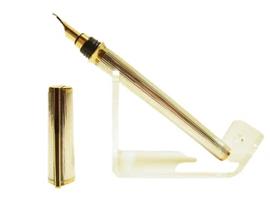 S.T. Pluma Estilográfica Dupont Montparnasse M-2 Cuerpo Plateado Nuevo en Caja 18K M - Imagen 1 de 9