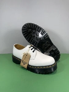 Dr. Martens 1461 Damenschuhe Größe 7 US Schuhe BEX 3 Augen weiß Leder Plateau Oxford - Bild 1 von 6