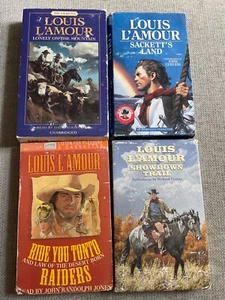 Lonely On The Mountain by Louis L'Amour Sacketts Land Cassette Lot of 4 Showdown - Picture 1 of 17