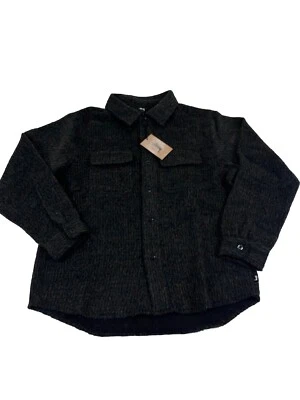 Stussy speckled wool CPO shirt black - Image 1 of 4