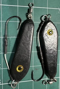 Cod, BASS JIG LURE TOTALLY BLACK 6oz CASTING SPOON( USA)MOULD X 1 - Picture 1 of 8