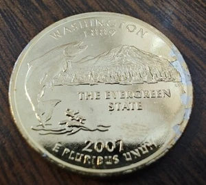 2007  Washington State  24 karat gold plated  Quarter.  .99 ship - Picture 1 of 2