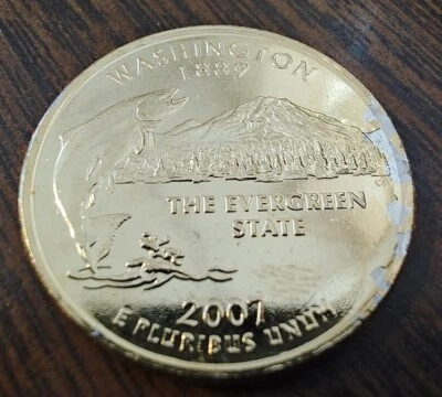 2007  Washington State  24 karat gold plated  Quarter.  .99 ship - Image 1 of 2