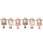  6 Pcs Top Hat Antler Girl Tree Hanging Ornament Ornaments for Christmas Antlers