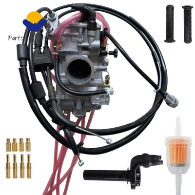 Cable de carburador y acelerador y empuñaduras giratorias para Yamaha WR450F YFZ450 Kawasaki Foto 1 de 4