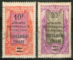 OUBANGUI:  n°73+74 oblitérés  (cote 68€) - Picture 1 of 2