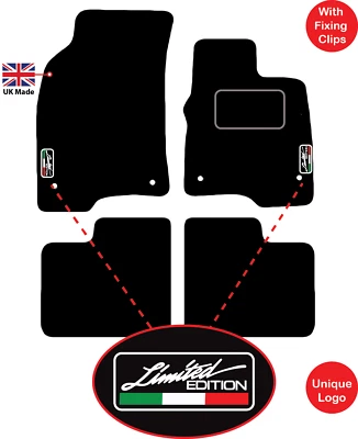 Tailored Carpet Car Floor Mats to fit Fiat Panda 2015 + onwards Logos & Clips - Image 1 of 4