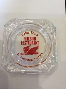 Vintage Glass Ashtray Stolen From Firebird Restaurant St. Augustine Florida - Picture 1 of 3