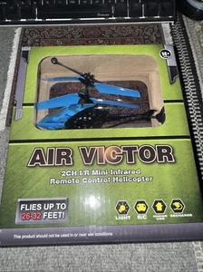 AIR VICTOR 2CH I/R MINI INFRARED RC HELICOPTER BLUE CAMOFLAGE LIGHTS BRAND NEW - Picture 1 of 5
