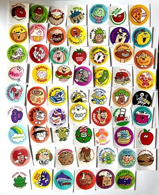 62 pegatinas retro para rascar y oler años 80. Uno de cada uno, sin duplicados Foto 1 de 4