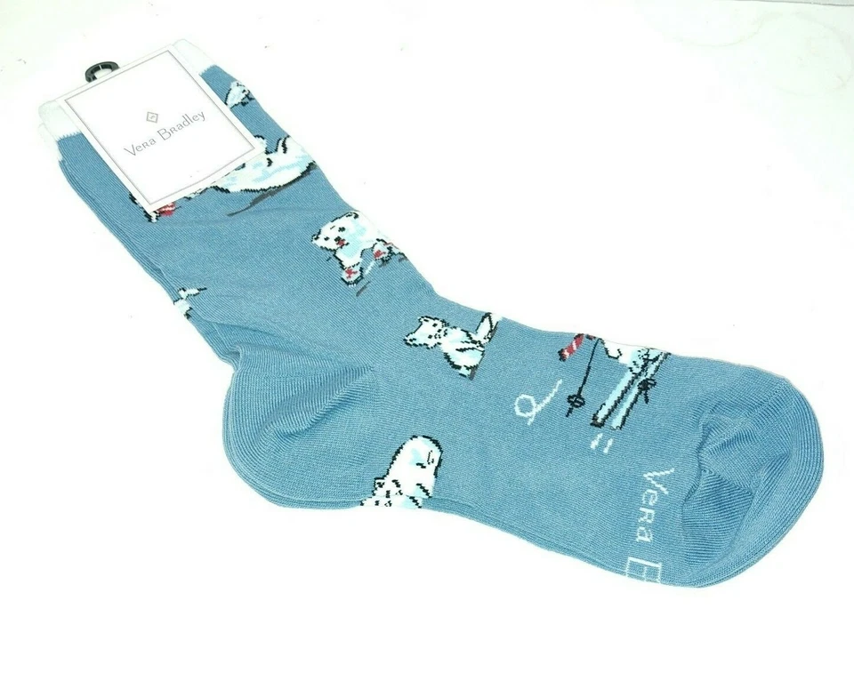 Vera Bradley Beary Merry Cool Azul Talla Única Calcetines Nuevos Foto 1 de 4