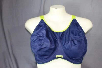 Elomi #8041 Underwired Unlined Blue Sport Bra USA size 42D - Image 1 of 4
