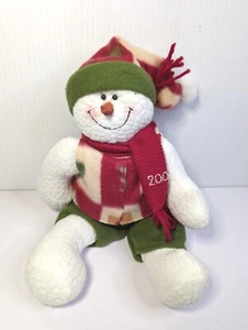 Snowman 2005 Frosty Plush Toy Stuffed Animal Winter Snow Wonderland warm Clothes - Picture 1 of 10