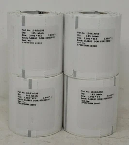 4 Rollen Zebra 2 Zoll x 2 Zoll Z-Preform 1000D Thermoetiketten 185 Etiketten pro Rolle LD-R7AO5B - Bild 1 von 4