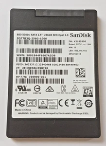 256 GB SATA SanDisk X300s SD7TB3Q-256G-1006 MLC SED Opal 2.0 SSD 2.5" Hard Drive - Picture 1 of 1