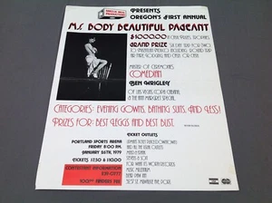 1979 Oregon's First Annual Ms. Body Beautiful Contest Poster - Picture 1 of 8