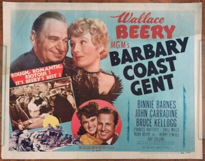 1944  original BARBARY COAST GENT movie poster 22x28 Wallace Beery western - Picture 1 of 8