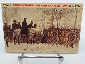 Vtg 1976 Bicentennial General Washington Valley Forge Postcard - Picture 1 of 2