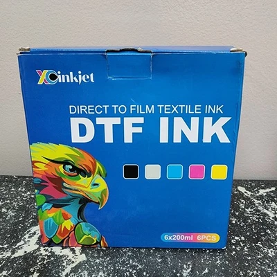 Direct To Film Textile Ink. Inkjet 6x200 Ml XC inkjet Black, Blue, Cyan, White - Image 1 of 4