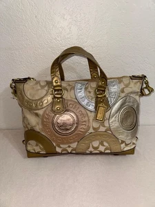 Bellissima borsa a mano Coach Ashley patchwork firmata - Foto 1 di 10