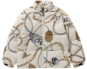 A Bathing Ape BAPE "BAPE Jewels Down Jacket" Ivory 1J80-144-002 Size XL NWT - Picture 1 of 12