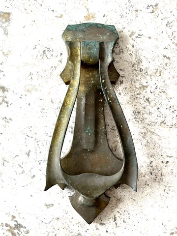 LARGE 8 1/4" ANTIQUE c.1895 ART NOUVEAU BRONZE ARCHITECTURAL SALVAGE DOORKNOCKER Cover