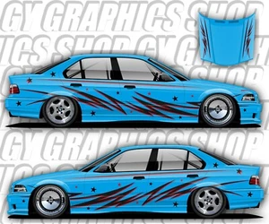 HAKANAI Livery Sides Custom Racing decals drift Decal Sticker Banner JDM - Bild 1 von 8