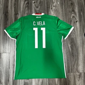 CAMISETA ADIDAS MEXICO 15/16 CARLOS VELA LOCAL - VERDE/ROJO/BLANCO TALLA XLARGE PARA HOMBRE - Imagen 1 de 18