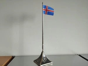 Exhibición de poste de bandera de Islandia vintage celebración de 1100 años - Imagen 1 de 12