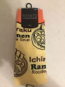 Calcetines Crew de Sopa de Fideos Colección Naruto Shippuden Ichiraku Ramen Talla: 10-13 -NUEVOS - Imagen 1 de 5