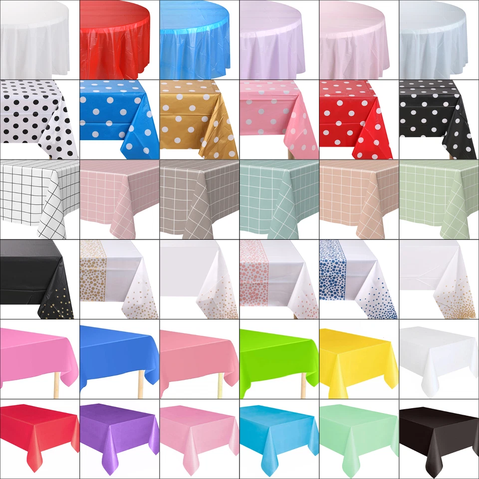 Abwischbare Tischdecke PVC Vinyl Abdeckung Wischfest Wasserdicht Tischschutz - Bild 1 von 1