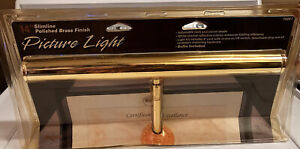 14-Inch Picture Light Fixture Slimline  Polished Brass Finish *read description*