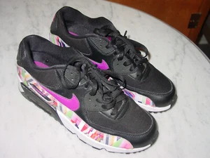 2016 Nike Air Max 90 Print Mesh "Hyper Violet" Youth Running Shoes! Size 7Y - Picture 1 of 12