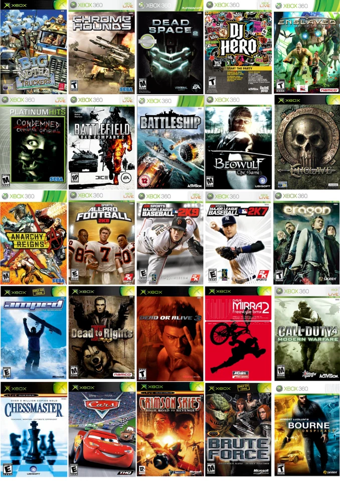 Lot of various DISC ONLY XBOX 360 games, select one or combine with others - Image 1 of 1