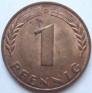 Münze Bank Deutscher Länder 1 Pfennig 1948 D in fast Stempelglanz - Bild 1 von 2