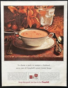 Vintage 1964 Campbell's Cream Soup Print Ad Original LOOK Magazine Ad Ephemera - Picture 1 of 1