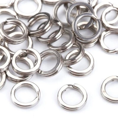 10mm Forte Flat Argento Split Rings - Esca / Rig Per IN Mare Craft - Vario - Immagine 1 di 4