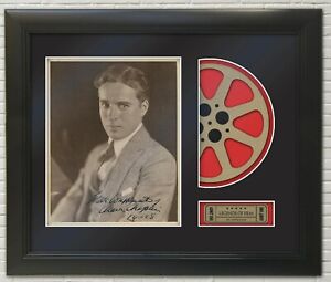 Charlie Chaplin Reproduction Signature Photo Hollywood Movie Reel Display 